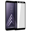 Samsung Galaxy A6 2018 Kırılmaz Cam Tam Kapatan Kenarları Kırılmaya Dayanıklı Cam Ekran Koruyucu - Siyah