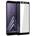 Samsung Galaxy A6 2018 Kırılmaz Cam Tam Kapatan Kenarları Kırılmaya Dayanıklı Cam Ekran Koruyucu - Siyah
