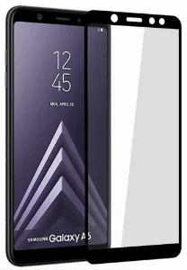 Samsung Galaxy A6 2018 Ekran Koruyucu Fiber Tam Kaplayan Nano - Siyah