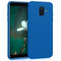 Samsung Galaxy A6 2018 Kılıf İnce Soft Mat Renkli Esnek Silikon Kapak - Lacivert
