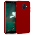 Samsung Galaxy A6 2018 Kılıf İnce Soft Mat Renkli Esnek Silikon Kapak - Mürdüm