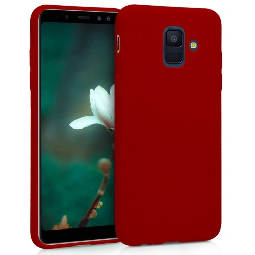 Samsung Galaxy A6 2018 Kılıf İnce Soft Mat Renkli Esnek Silikon Kapak - Mürdüm