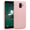 Samsung Galaxy A6 2018 Kılıf İnce Soft Mat Renkli Esnek Silikon Kapak - Rose Gold