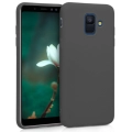 Samsung Galaxy A6 2018 Kılıf İnce Soft Mat Renkli Esnek Silikon Kapak - Siyah