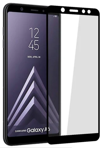 Samsung Galaxy A6 Plus 2018 Ekran Koruyucu Fiber Tam Kaplayan Nano - Siyah