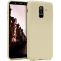 Samsung Galaxy A6 Plus 2018 Kılıf İnce Soft Mat Renkli Esnek Silikon Kapak - Gold