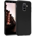 Samsung Galaxy A6 Plus 2018 Kılıf İnce Soft Mat Renkli Esnek Silikon Kapak - Siyah