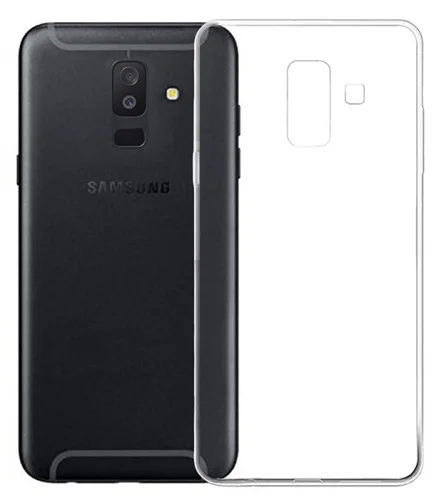 Samsung Galaxy A6 Plus 2018 Kılıf Ultra İnce Kaliteli Esnek Silikon 0.2mm - Şeffaf