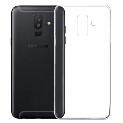 Samsung Galaxy A6 Plus 2018 Kılıf Ultra İnce Kaliteli Esnek Silikon 0.2mm - Şeffaf