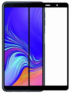Samsung Galaxy A7 2018 Ekran Koruyucu Fiber Tam Kaplayan Nano - Siyah