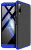 Samsung Galaxy A7 2018 Kılıf 3 Parçalı 360 Tam Korumalı Rubber AYS Kapak  - Mavi - Siyah