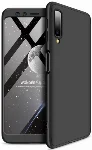 Samsung Galaxy A7 2018 Kılıf 3 Parçalı 360 Tam Korumalı Rubber AYS Kapak  - Siyah