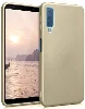 Samsung Galaxy A7 2018 Kılıf İnce Mat Esnek Silikon - Gold