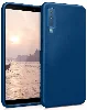 Samsung Galaxy A7 2018 Kılıf İnce Mat Esnek Silikon - Mavi