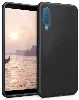 Samsung Galaxy A7 2018 Kılıf İnce Mat Esnek Silikon - Siyah