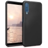 Samsung Galaxy A7 2018 Kılıf İnce Soft Mat Renkli Esnek Silikon Kapak - Siyah