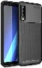 Samsung Galaxy A7 2018 Kılıf Karbon Serisi Mat Fiber Silikon Negro Kapak - Siyah