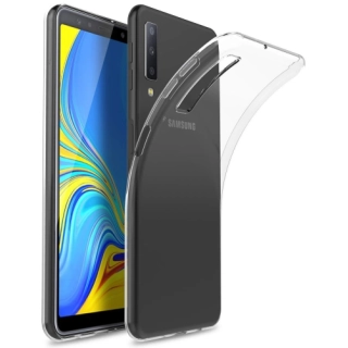 Samsung Galaxy A7 2018 Kılıf Ultra İnce Kaliteli Esnek Silikon 0.2mm - Şeffaf
