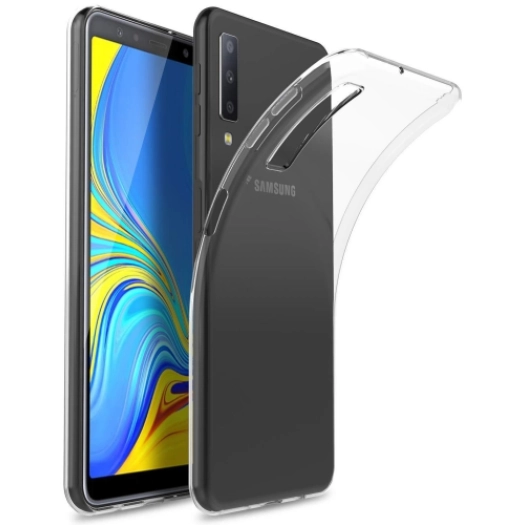 Samsung Galaxy A7 2018 Kılıf Ultra İnce Kaliteli Esnek Silikon 0.2mm - Şeffaf