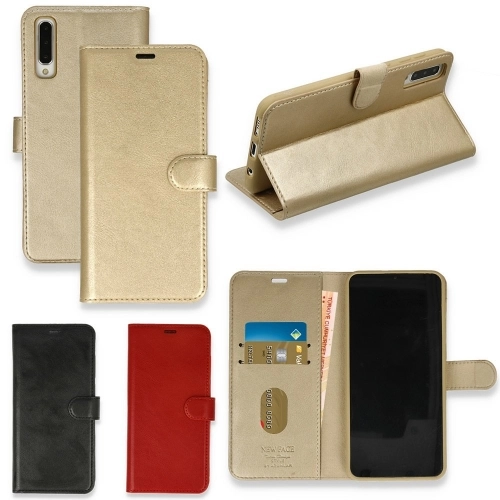 Samsung Galaxy A70 Kapaklı Kılıf Trend S Cüzdanlı Kartlıklı Kapak - Siyah