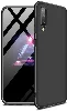 Samsung Galaxy A70 Kılıf 3 Parçalı 360 Tam Korumalı Rubber AYS Kapak  - Siyah