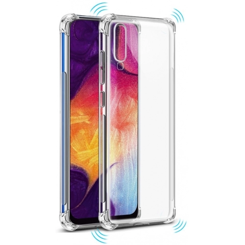 Samsung Galaxy A70 Kılıf Silikon Köşe Korumalı Airbag Darbe Emici Kapak - Şeffaf