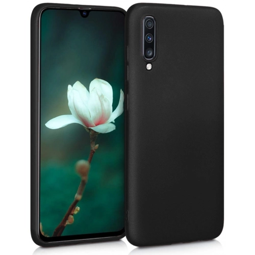 Samsung Galaxy A70 Kılıf İnce Soft Mat Renkli Esnek Silikon Kapak - Siyah