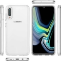 Samsung Galaxy A70 Kılıf Korumalı Kenarları Silikon Arkası Sert Coss Kapak  - Şeffaf
