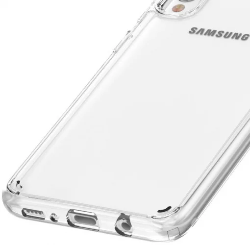 Samsung Galaxy A70 Kılıf Korumalı Kenarları Silikon Arkası Sert Coss Kapak  - Şeffaf