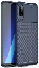 Samsung Galaxy A70 Kılıf Karbon Serisi Mat Fiber Silikon Negro Kapak - Lacivert