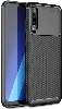 Samsung Galaxy A70 Kılıf Karbon Serisi Mat Fiber Silikon Negro Kapak - Siyah