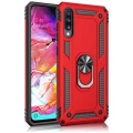 Samsung Galaxy A70 Kılıf Silikon Zırhlı Standlı Yüzüklü Mıknatıslı Tank Kapak - Kırmızı