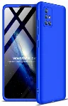 Samsung Galaxy A71 Kılıf 3 Parçalı 360 Tam Korumalı Rubber AYS Kapak  - Mavi