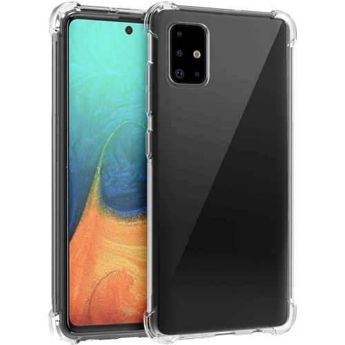 Samsung Galaxy A71 Kılıf Silikon Köşe Korumalı Airbag Darbe Emici Kapak - Şeffaf