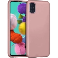 Samsung Galaxy A71 Kılıf İnce Soft Mat Renkli Esnek Silikon Kapak - Rose Gold