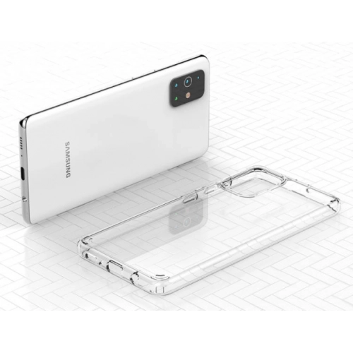 Samsung Galaxy A71 Kılıf Korumalı Kenarları Silikon Arkası Sert Coss Kapak - Şeffaf