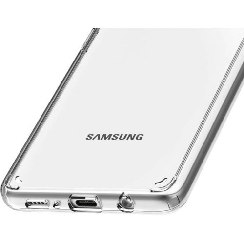 Samsung Galaxy A71 Kılıf Korumalı Kenarları Silikon Arkası Sert Coss Kapak  - Şeffaf