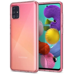 Samsung Galaxy A71 Kılıf Kamera Korumalı Esnek Silikon Kapak - Şeffaf