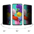 Samsung Galaxy A71 Kırılmaz Cam 5D Ekran Koruyucu Karartmalı Hayalet Cam Privacy Tam Kapatan - Siyah