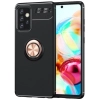 Samsung Galaxy A72 Kılıf Renkli Silikon Yüzüklü Standlı Auto Focus Ravel Kapak - Rose Gold
