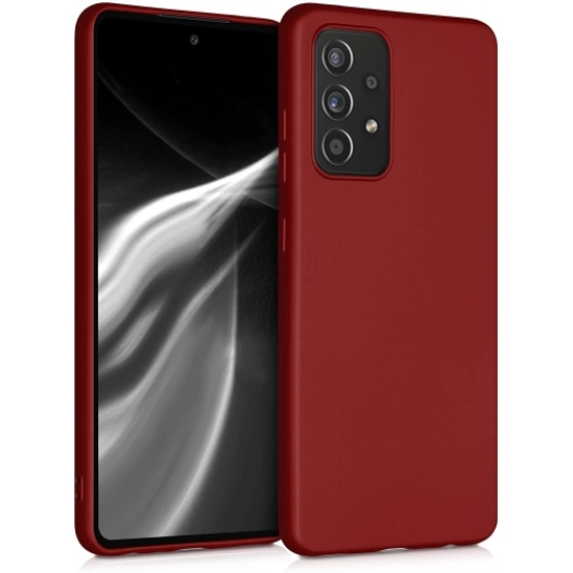 Samsung Galaxy A72 Kılıf İnce Soft Mat Renkli Esnek Silikon Kapak - Kırmızı