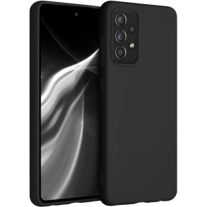Samsung Galaxy A72 Kılıf İnce Soft Mat Renkli Esnek Silikon Kapak - Siyah