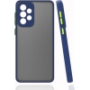 Samsung Galaxy A72 Kılıf Kamera Korumalı Arkası Şeffaf Mat Silikon Kapak - Lacivert
