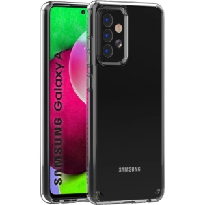 Samsung Galaxy A72 Kılıf Korumalı Kenarları Silikon Arkası Sert Coss Kapak  - Şeffaf