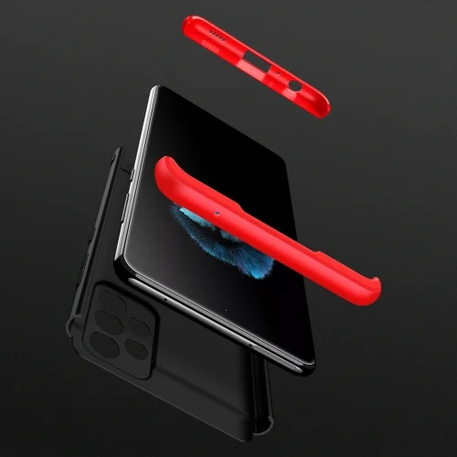 Samsung Galaxy A73 Kılıf 3 Parçalı 360 Tam Korumalı Rubber AYS Kapak - Kırmızı