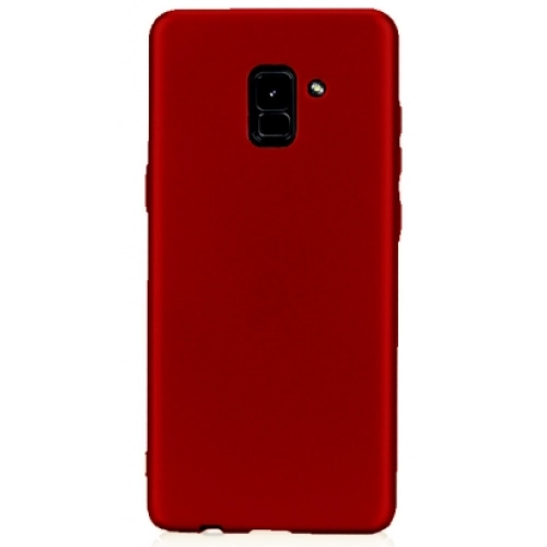Samsung Galaxy A8 2018 Kılıf İnce Soft Mat Renkli Esnek Silikon Kapak - Mürdüm
