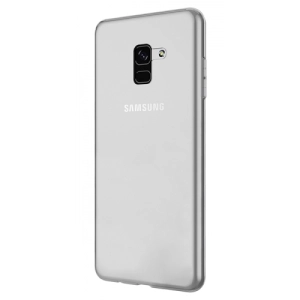 Samsung Galaxy A8 2018 Kılıf Ultra İnce Kaliteli Esnek Silikon 0.2mm - Şeffaf