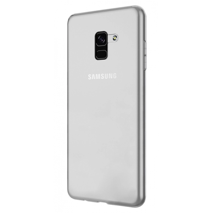 Samsung Galaxy A8 2018 Kılıf Ultra İnce Kaliteli Esnek Silikon 0.2mm - Şeffaf