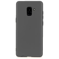 Samsung Galaxy A8 2018 Plus Kılıf İnce Soft Mat Renkli Esnek Silikon Kapak - Siyah