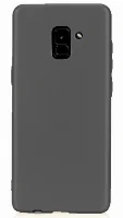 Samsung Galaxy A8 2018 Plus Kılıf İnce Mat Esnek Silikon - Siyah